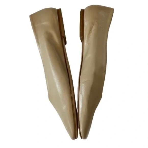 Aeyde Kirsten Latte Nappa Ballet Flat - 40 - Picture 4 of 8